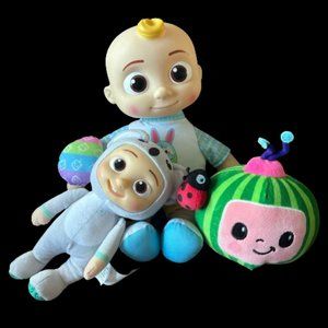 Cocomelon Talking JJ Easter Set of 3 Plush Preschool Pretend Sizes 13"/ 9"/ 7"